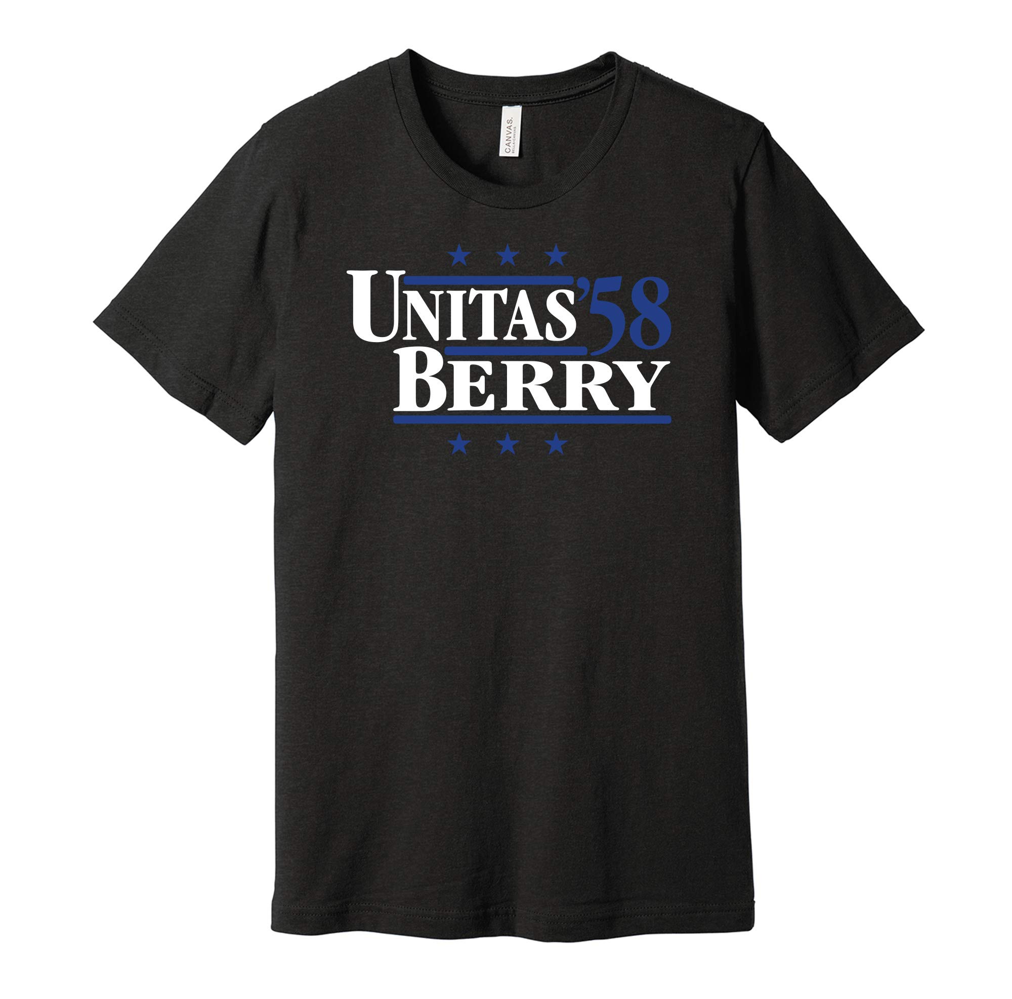 Unitas & Berry '58 - Political Campaign Parody Shirt - Blue and White Version - Death Ray Prints