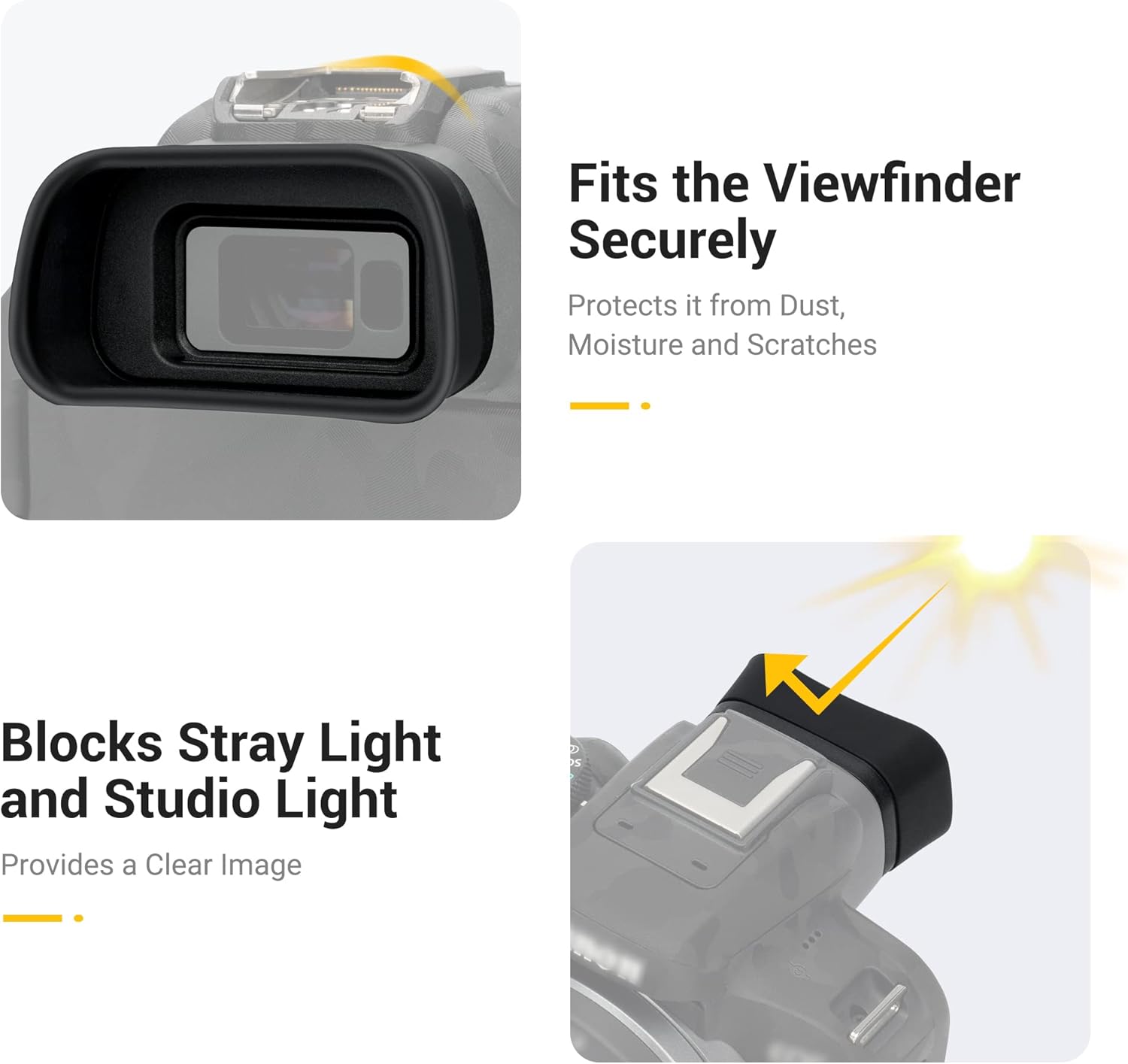 JJC Camera Eyecup Eyepiece Viewfinder for Canon EOS R10 Mirrorless Camera with Extended Soft Silicone Design - Image 3