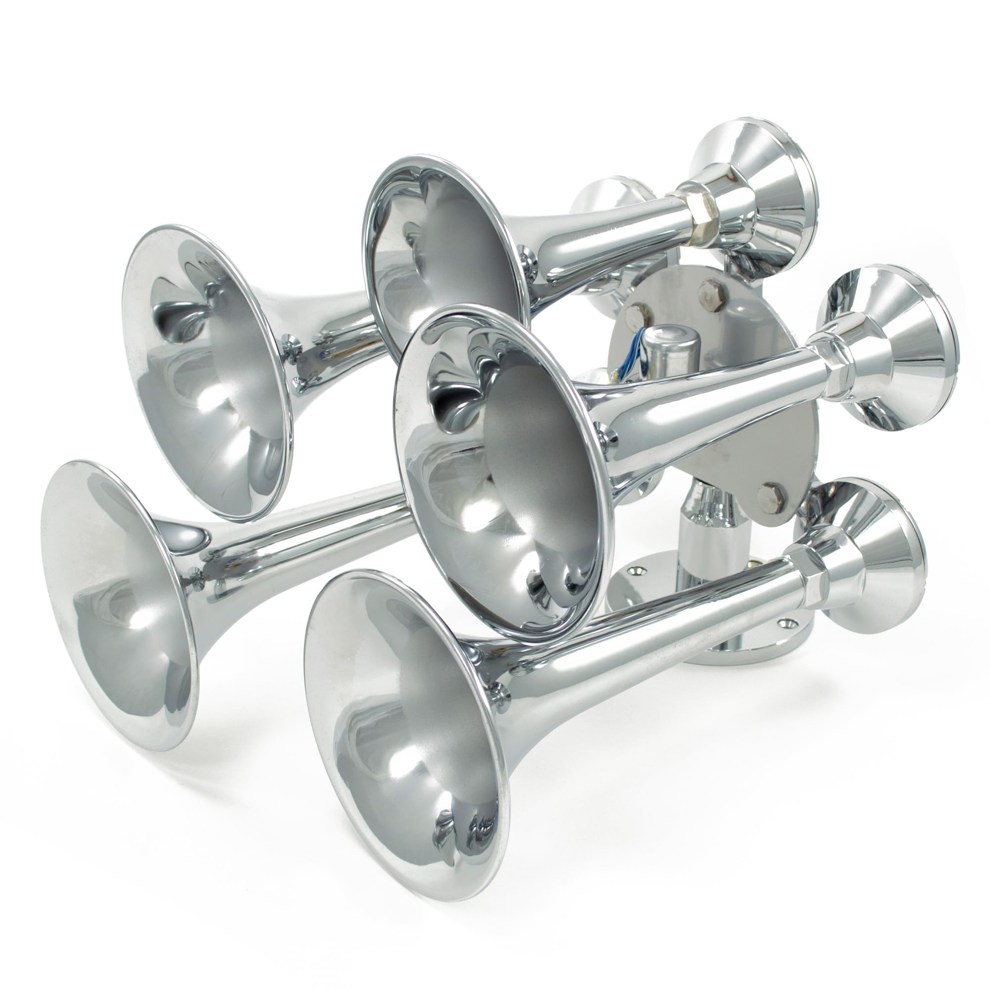 Hornblasters Admiral Chrome 5-Bell 12/24 Volt Train Horn