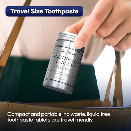 Miniatura 6 de Tabletas de pasta de dientes, Nano hidroxiapatita blanqueamiento natural, sin flúor y plástico, pasta de dientes ecológica para viajes que reduce la