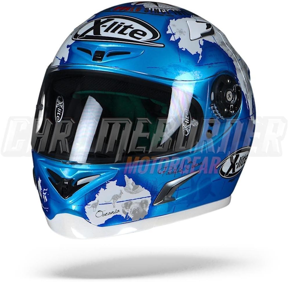 X-LITE X-802RR Repl. Carlos Checa Blue White Motorcycle Helmet