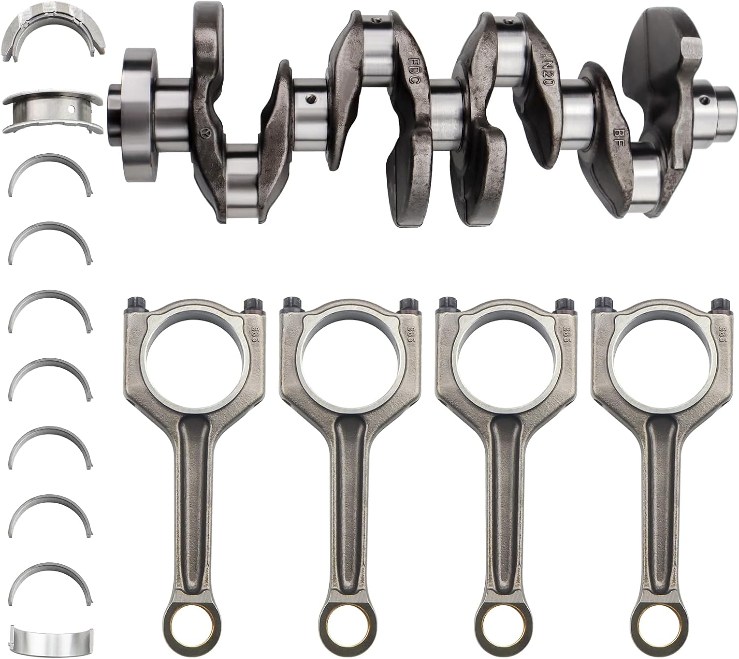 N20B20 2.0T Engine Crankshaft Connecting Rod Bearings Kit For 2012-2017 BMW 320i 328i 520i 528i X3 X5 X6 Z4 F20 F30 F32 E84 E89 F25 N20B20 2.0T Engine Replace 11247624616,11217640165