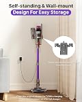 Aspirateur à bâton sans fil pour la maison : 550W 45KPa aspiration puissante avec filtre HEPA, 55 min d'autonomie, écran LED, brosse anti-enchevêtrement, batterie rechargeable, léger pour poils d'animaux, tapis et sols durs