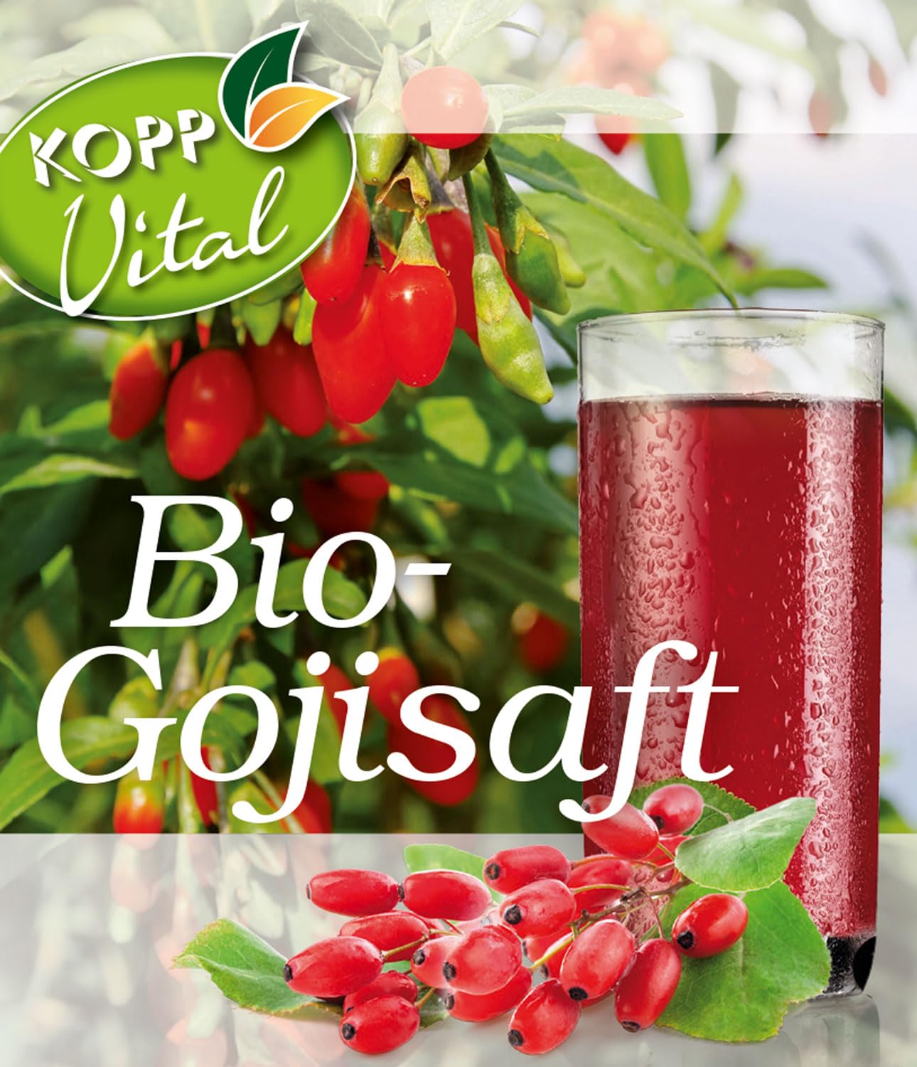 KOPP Vital® Bio-Gojisaft | Direktsaft | Karton mit 6 x 500ml | Bio-Qualität, schmeckt süß