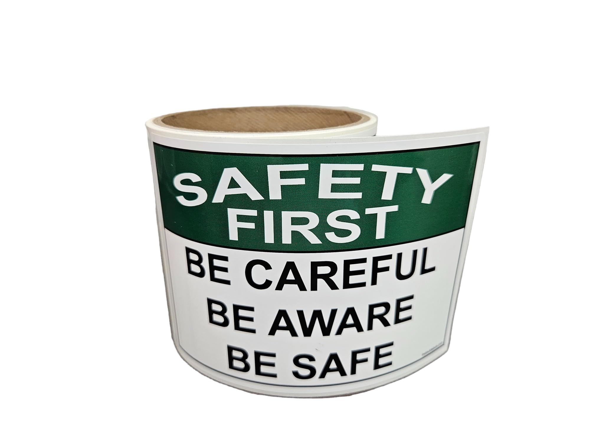 Be Careful Aware & Safe Safety First Labels, OSHA Safety Labels, 3.5 x 5 Inch, 25 Labels Per Roll, Wear Personal Protective Equipment & Safety Gear, Safety Posters, Safety Signs for Workplace
