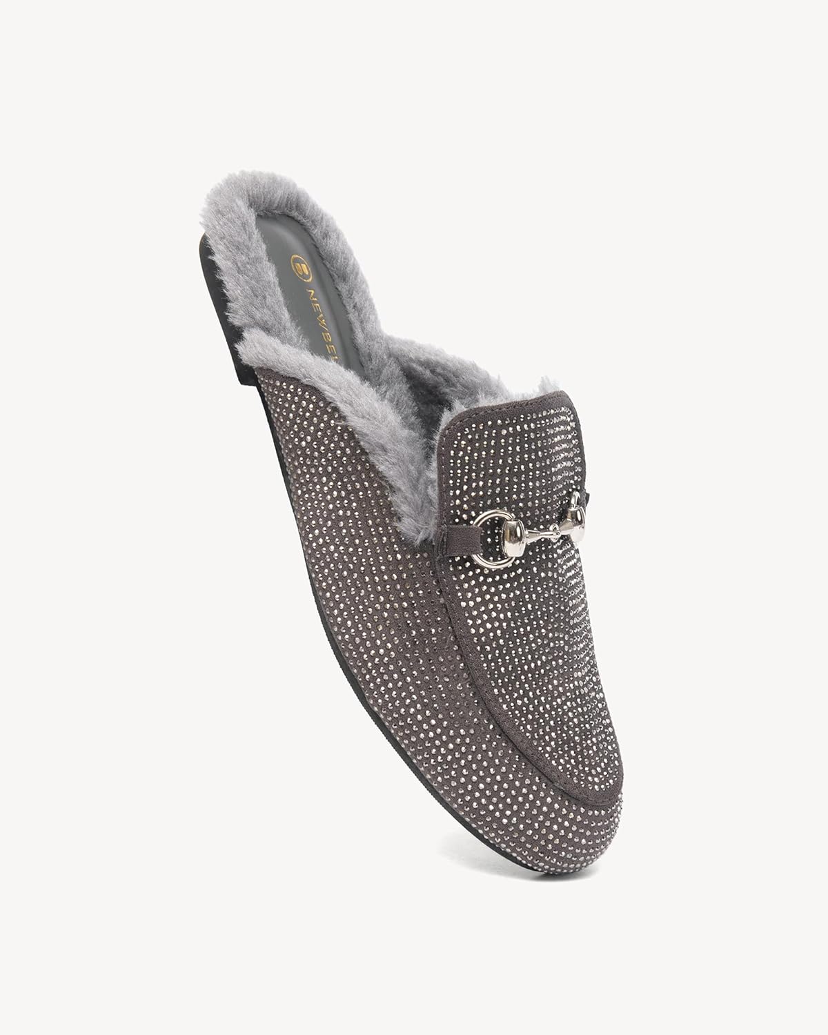 NEWBELLA Women's Faux Fur Lined Mule Slippers - Cozy Slip-On House Shoes with Round Toe, Warm Winter Indoor & Outdoor Shoes for Fall & Winter - Image 4