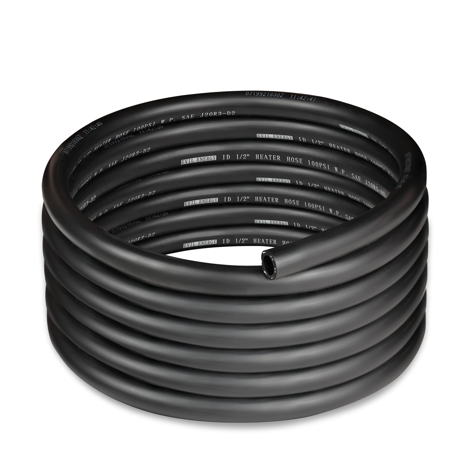 EVIL ENERGY 1/2" Heater Hose Coolant Radiator Straight 100PSI SAE 20R3 15FT Black