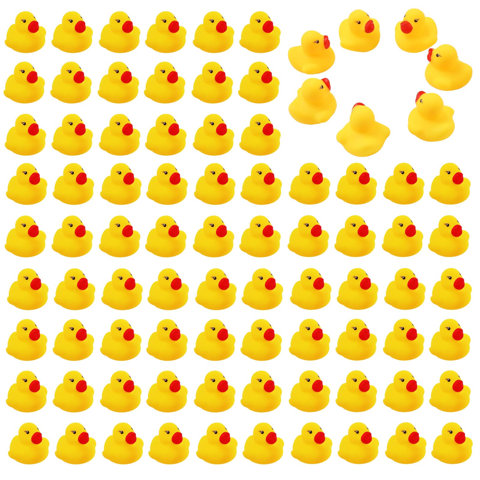 60PCS Rubber Duck - Bath Toys - Pool Toys - Mini Ducks Bulk for Kids Baby Shower Decorations Birthday Party Favors Gift Classroom Summer Beach Pool Activity Carnival Game (Yellow)