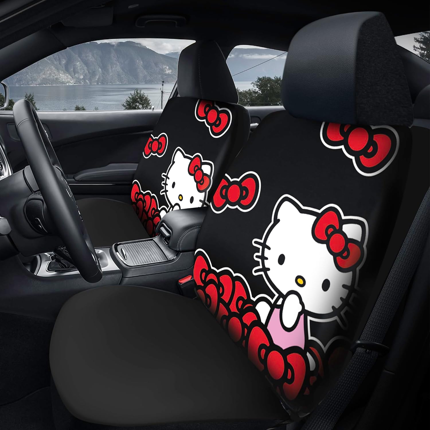 Plasticolor 003568P01 Hello Kitty Bows Low Back Seat Cover - Pair