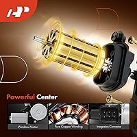 Vista 4 de A-Premium Elevalunas eléctrico con conjunto de motor compatible con Honda Civic 2006 2007 2008 2009 2010 2011, lado delantero izquierdo