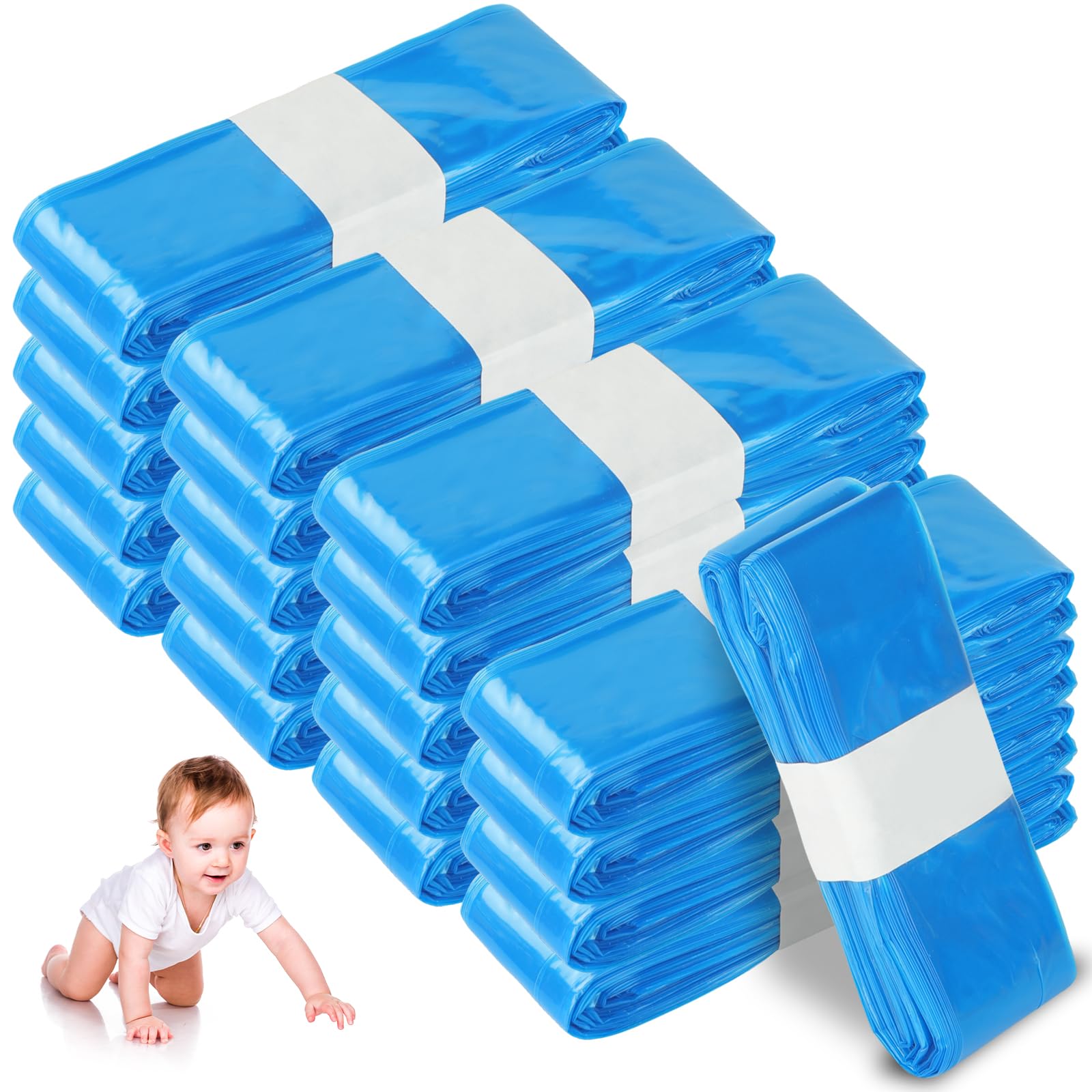 CIOXSOIO Windeleimer Nachfüllkassetten, Wickeleimer Nachfüllfolie Geruchsdichte Eingedickte, Baby-Windelmülleimer Kompatibel mit Angelcare,Tommee Tippee, LitterLocker