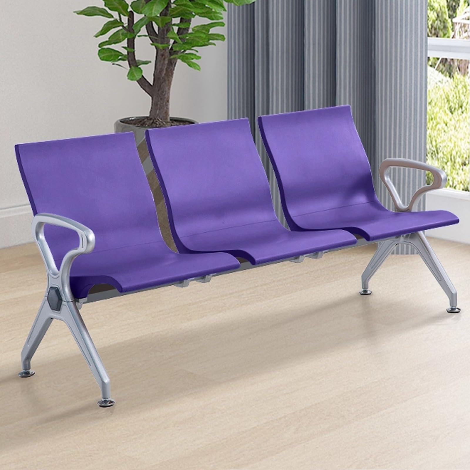 SaryEdge PU Chair with Arms - Comfortable Airport Reception Seating, Office Guest Chairs, Lobby Bench for Business & Bank Use,