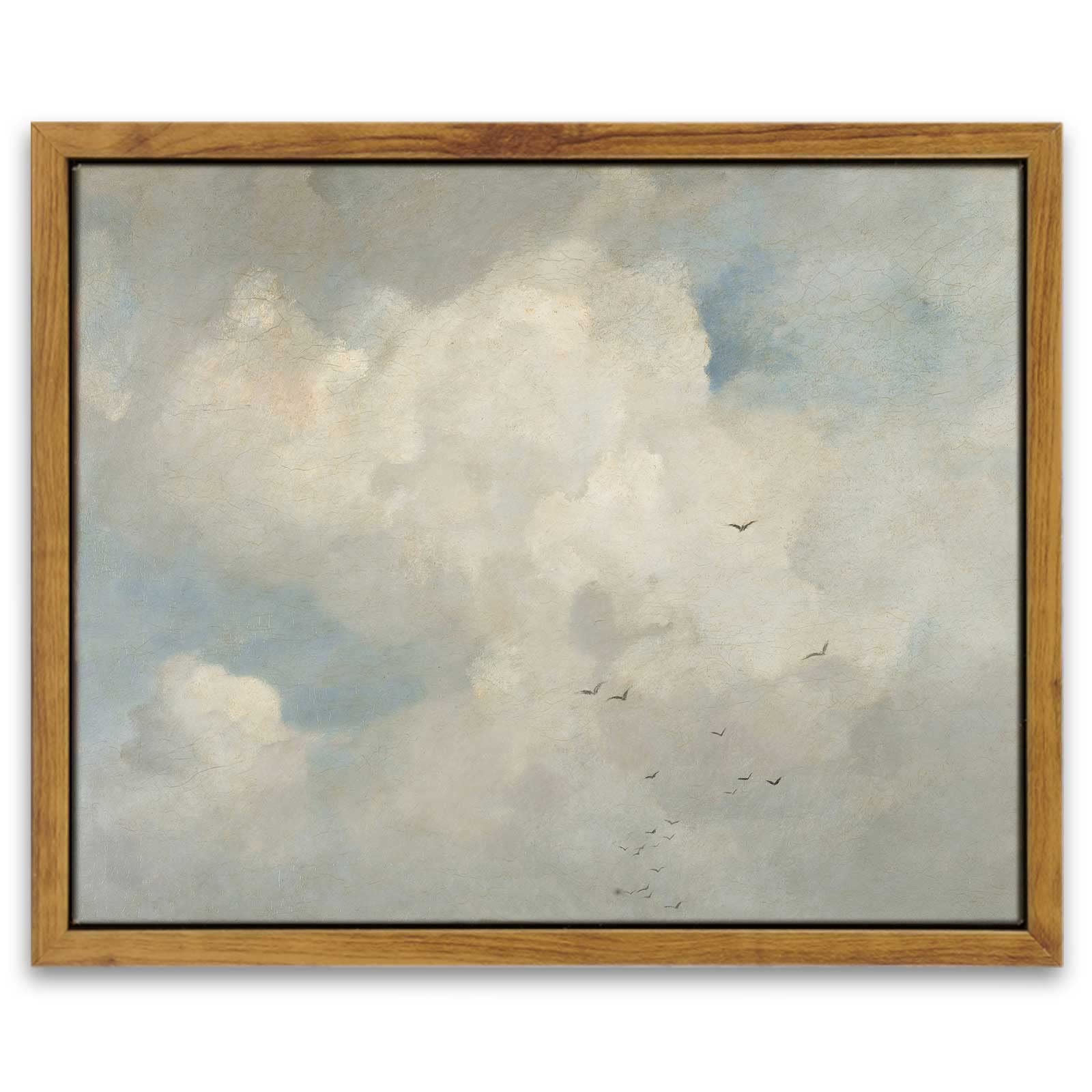 InSimSea Framed Canvas Wall Art Vintage Decor, Home Decor Classical Oil Painting Shells Fish Canvas Prints Vintage Landscape Wall Art Home Office Decor, 8"x10"