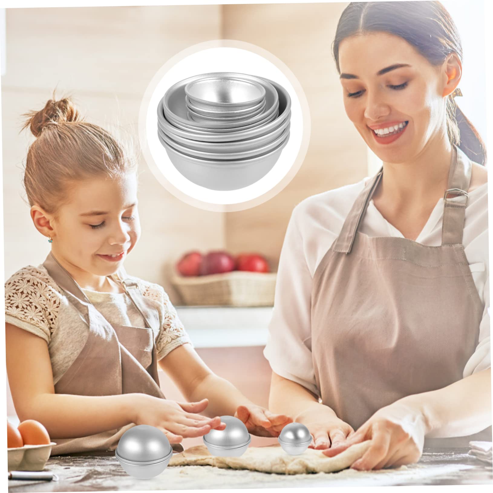 Moule Demi-boule en Alliage D’aluminium, 12 Pièces