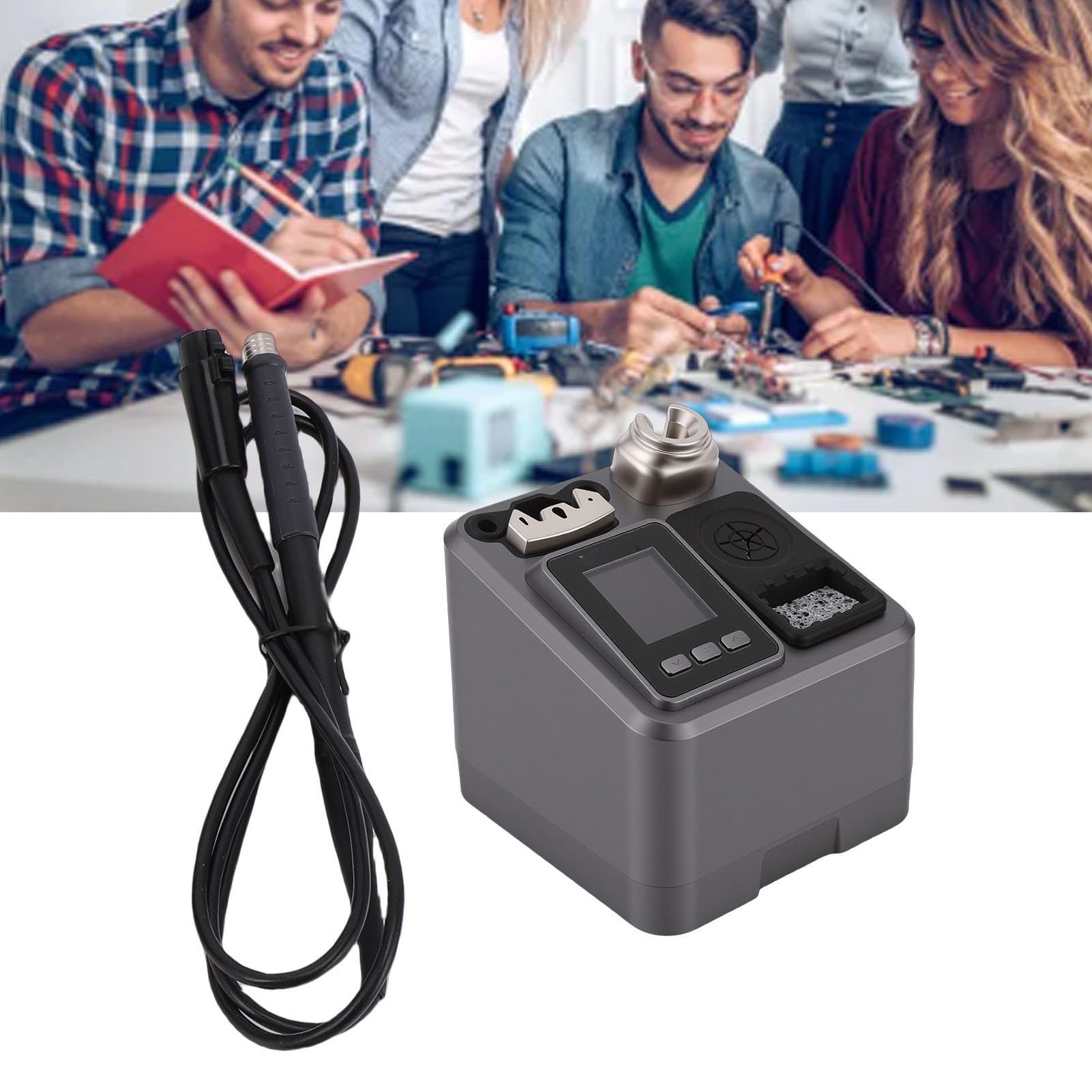 Stacja Lutownicza 120 W, Inteligentna Kontrola Temperatury z PID, Wyświetlacz LCD, Cyfrowa Stacja Lutownicza LED, Antystatyczna, Szybkie Nagrzewanie 2 Sekundy, do Uchwytów T115 (Przepisy