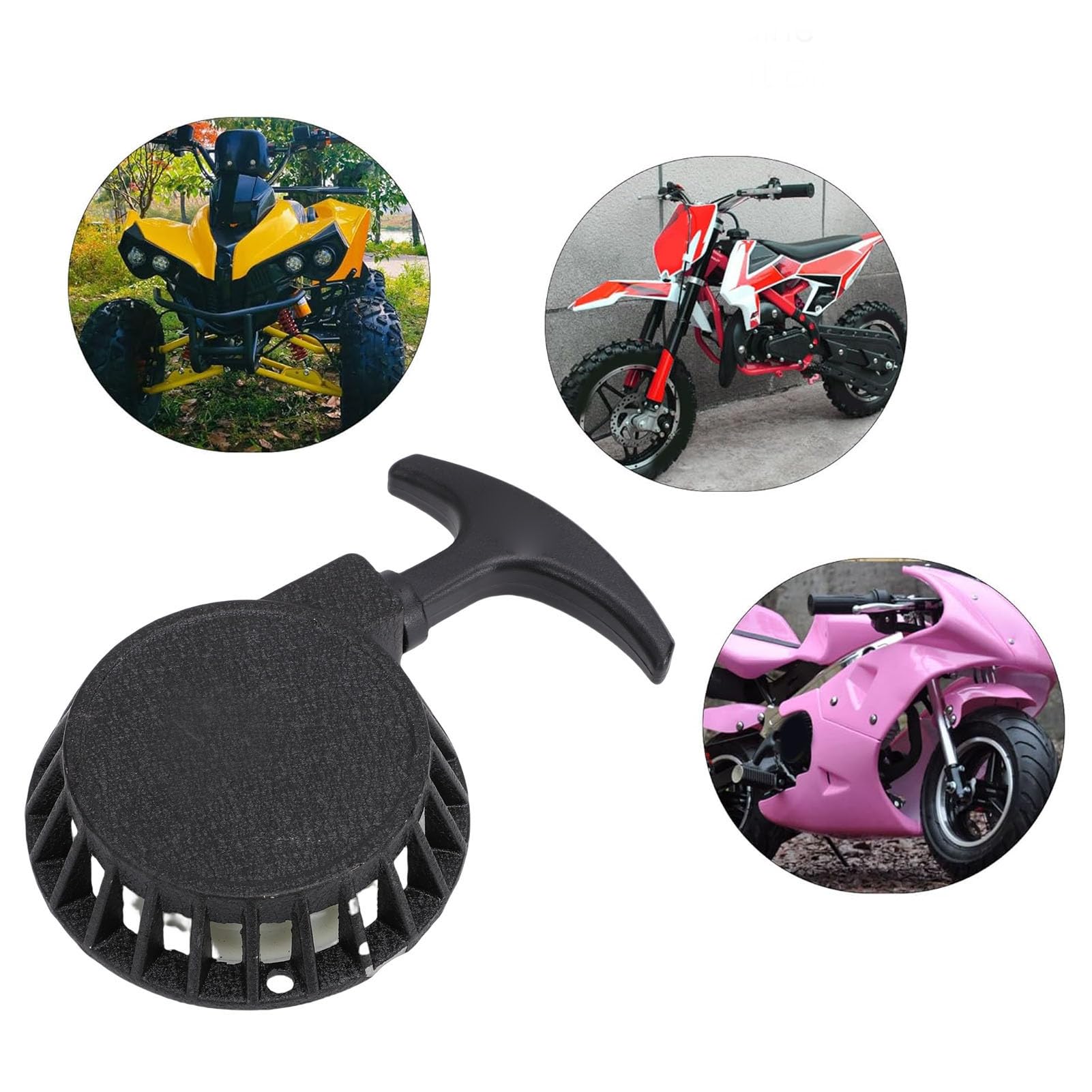 Generic Avviamento a Strappo Durevole in Lega di Alluminio per 47 Ml 49 Ml 50 Adatto per Mini Bike Dirt Bike ATV, Avvio Facile per gli Appassionati di attività All'aperto