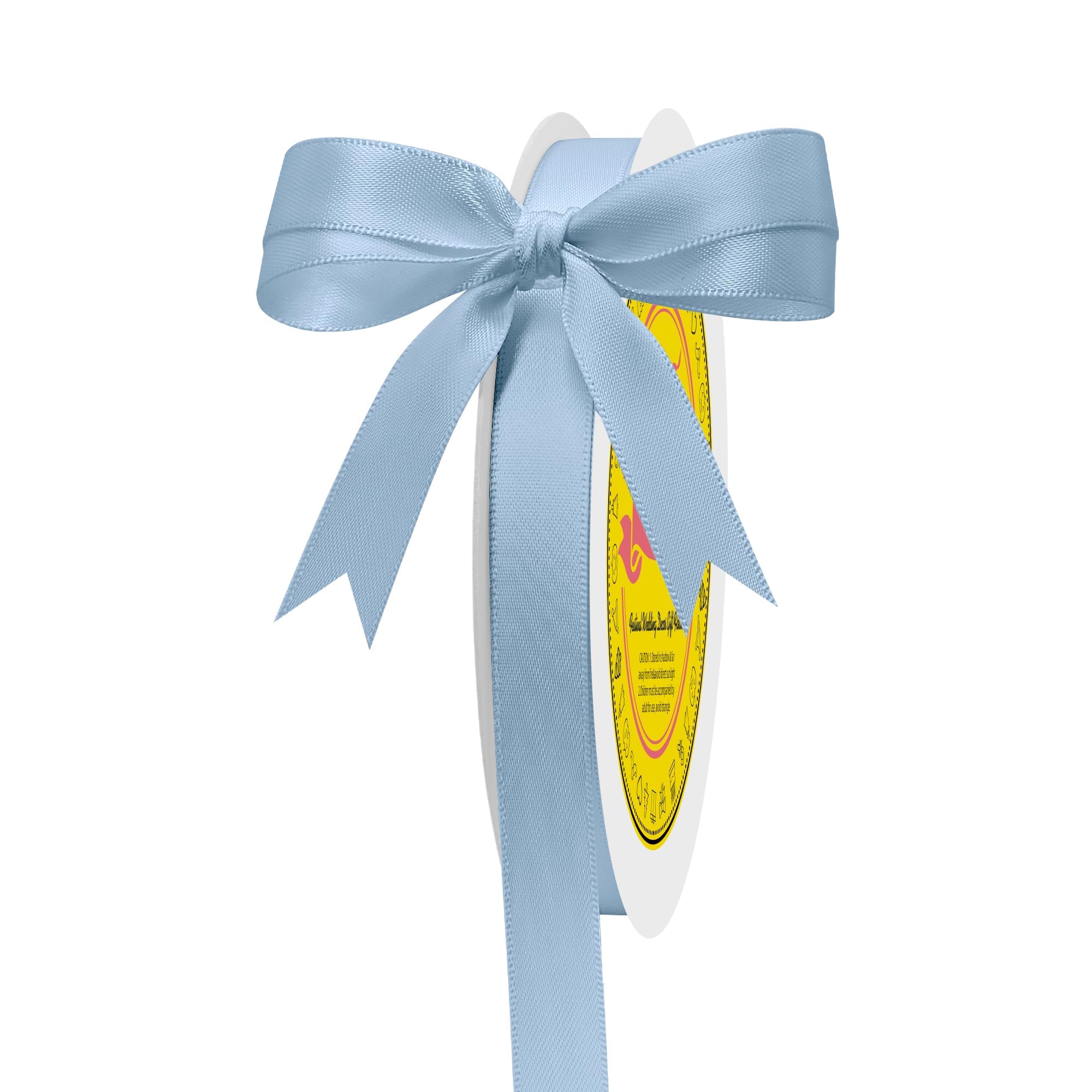Double Face Dusty Blue Satin Ribbon 1/2 inch X 50 Yards Polyester Dusty Blue Ribbon for Gift Wrapping Very Suitable for Weddings Party Invitation Decorations and More