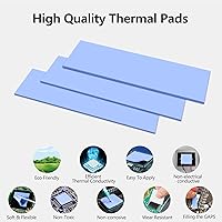 Vista 3 de UCEC 30 almohadillas térmicas de silicona GPU, almohadilla térmica reutilizable para CPU, almohadillas térmicas de GPU, almohadilla térmica SSD