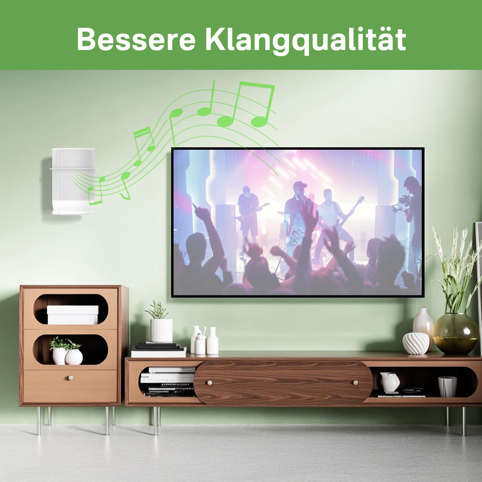 notiela Supporto da parete in metallo per Sonos Move e Sonos Move 2. Supporto da parete con inclinazione e rotazione per interni ed esterni