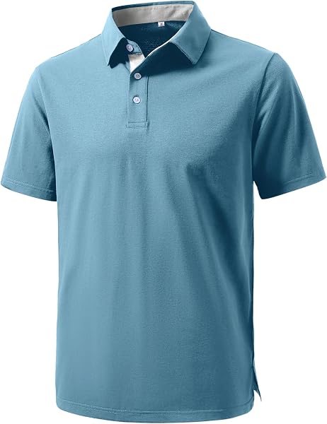 JEMLDL Golf Polo Shirts for Men Dry Fit Summer Short Sleeve Slim Fit Performance Moisture Wicking Casual Collared Polo Shirt - 1