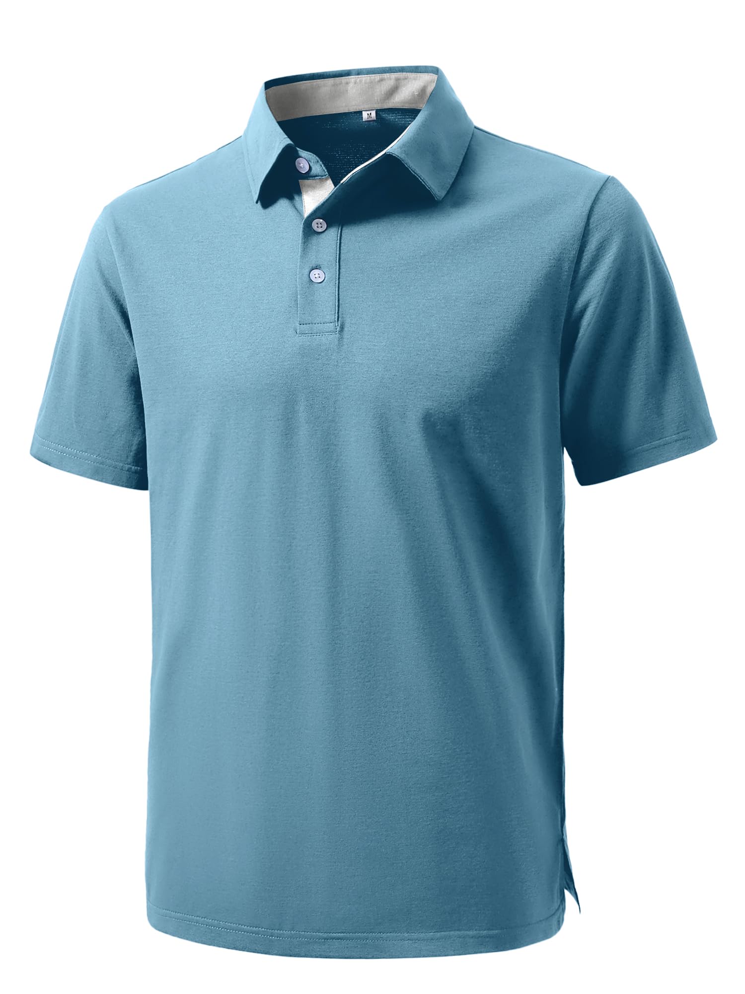 JEMLDL Golf Polo Shirts for Men Dry Fit Summer Short Sleeve Slim Fit Performance Moisture Wicking Casual Collared Polo Shirt — view 8