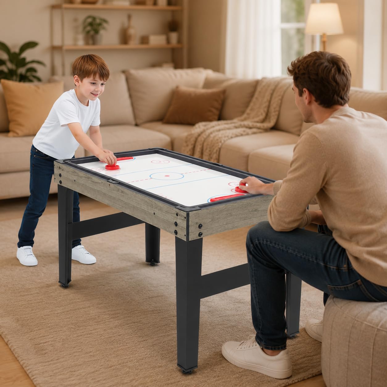 Tavolo multifunzione 10 in 1 con biliardo, biliardo e ping pong | Con 10 giochi e piastre impilabili per serate in famiglia, sala giochi e bambini dai 6 anni in su