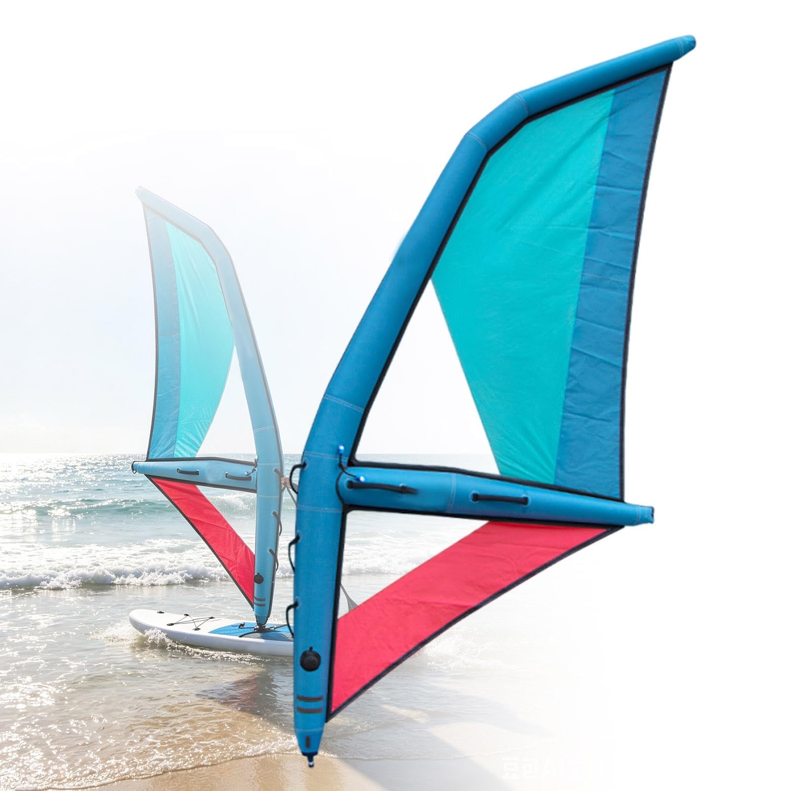 Vela Paddle Board Hinchable con Tejido Reforzado Sup | Vela Portátil Con Ventana PVC, Bomba, Bolsa Transporte Y Base Articulada Para Actividades Náuticas