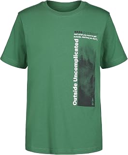 Boys' Short Sleeve Crew Neck Graphic T-Shirt, Uncomplicated Foliage, M10/12