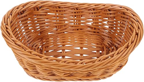 Cesta tejida de plástico mexicano para dulces, bandeja de pastos marinos, para fiesta, de imitación, de ratán, cesta de almacenamiento de frutas,