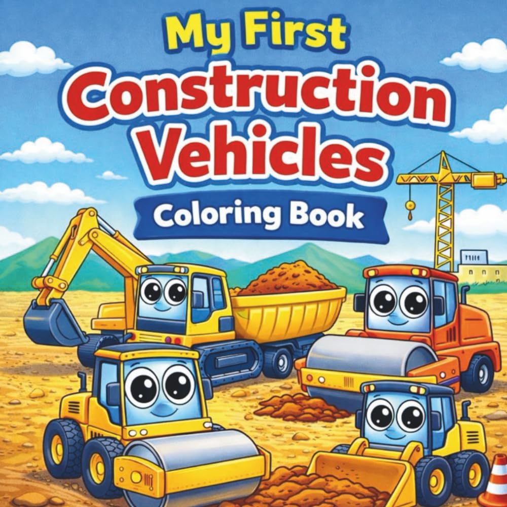 Construction Vehicles: My First Construction Vehicles Coloring Book
