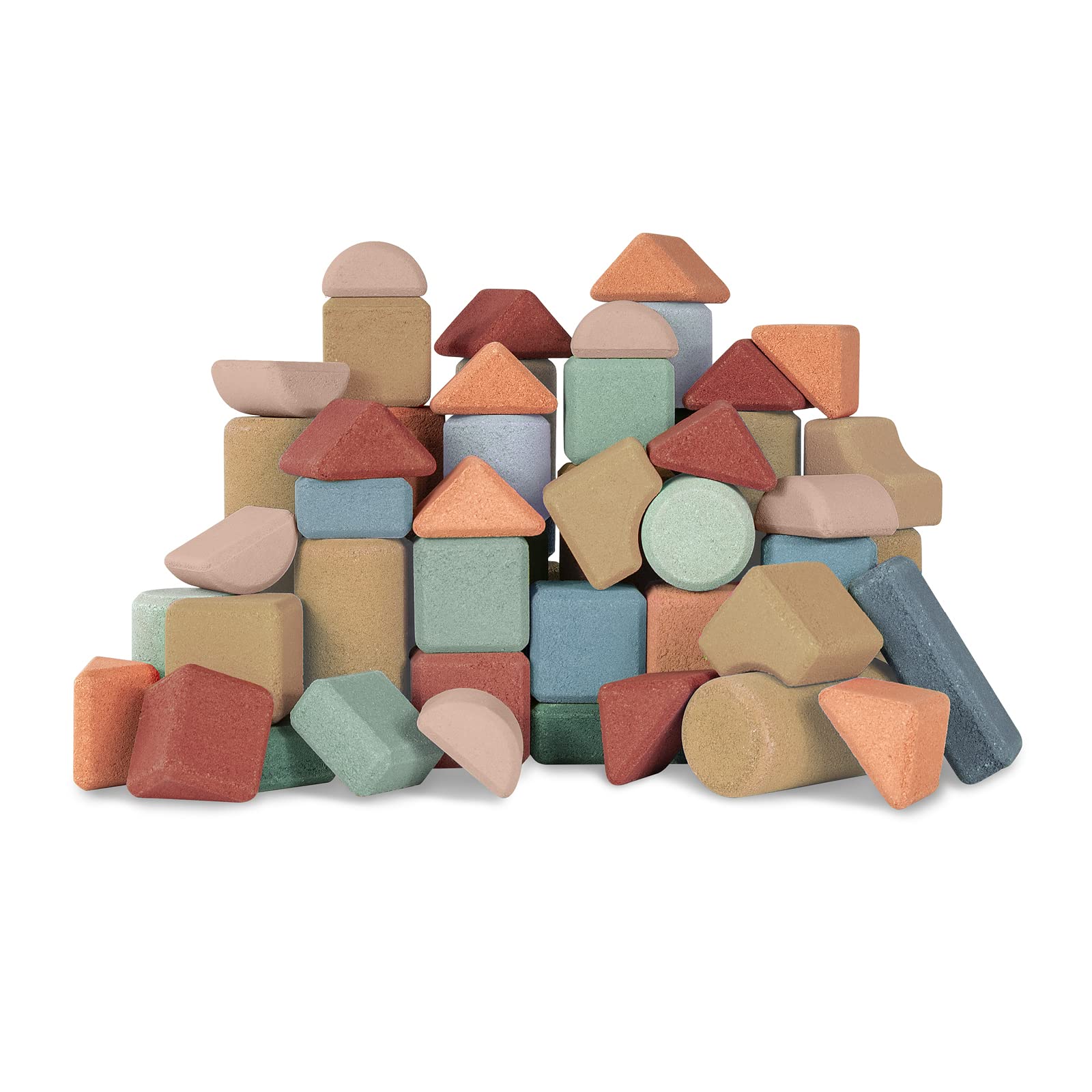 Korko Lot de 60 Blocs de Construction en liège - Silencieux, coloré, sûr et Plein d'amour pour l'environnement
