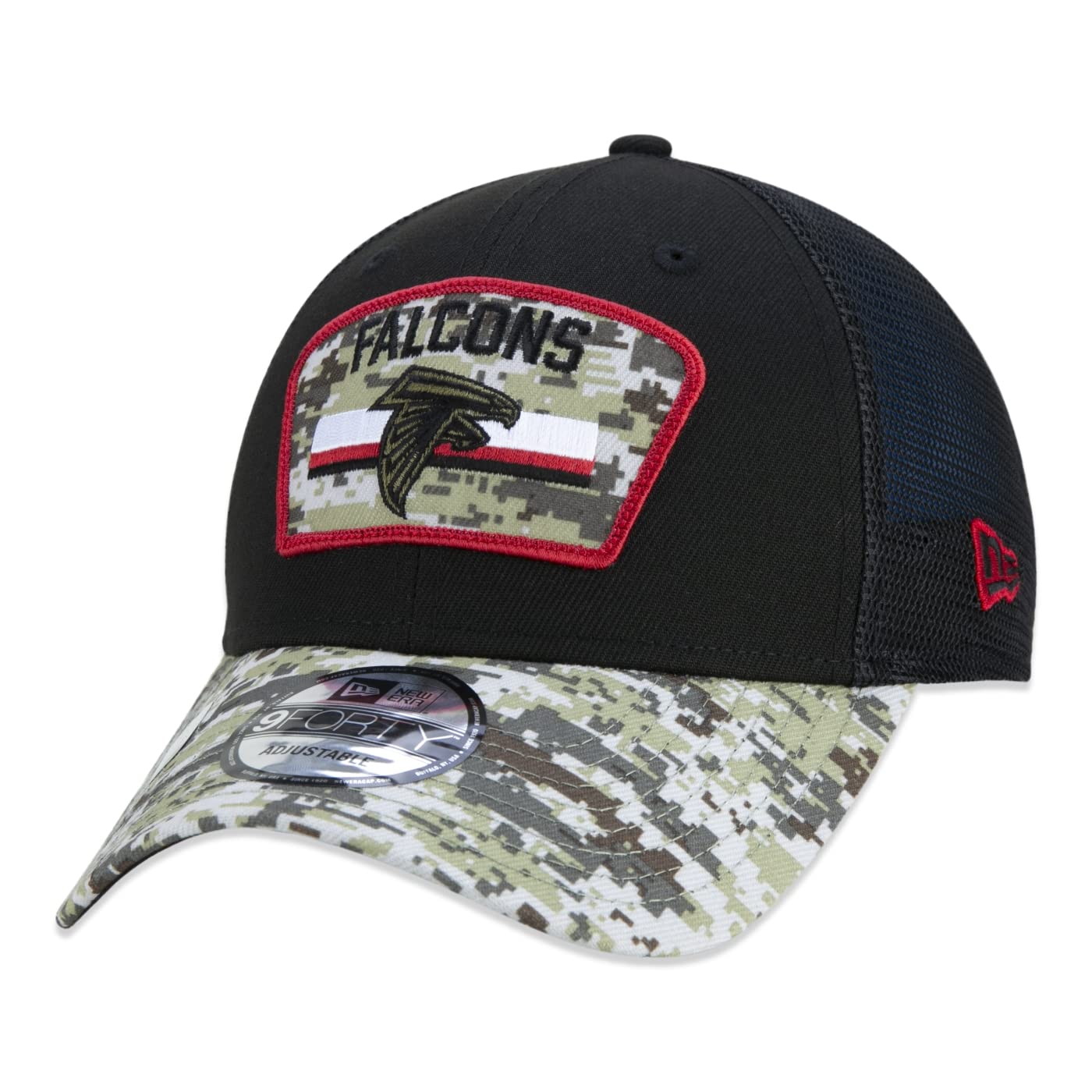 New Era Atlanta Falcons NFL On Field 2021 Salute to Service Black 9Forty Snapback Cap - One-Size, 6 3/4-7 5/8 — image 1