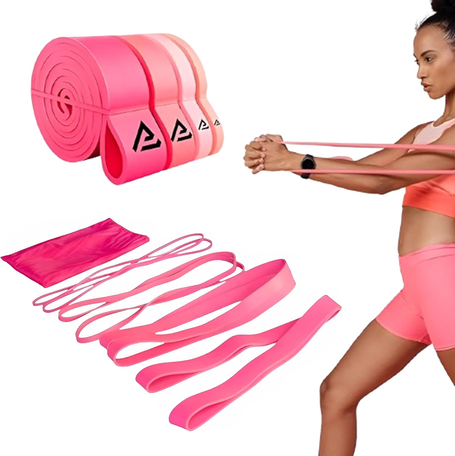 [ 4 storlekar] Perfect Stix Pull Up Resistance Bands for Women - Pull Up Assistance Exercise Bands. Motståndsband för träning, stretching, styrkelyft och kondition