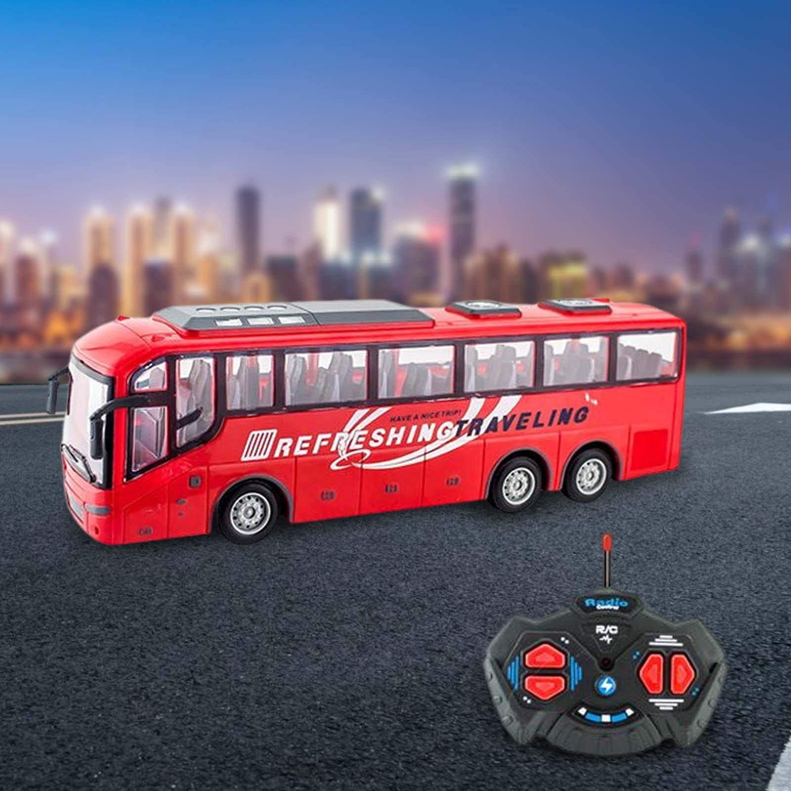 Autobus Scolaire Radiocommandé, Camion électronique, Bus Télécommandé, Idéal Comme Cadeau D'anniversaire, Rouge