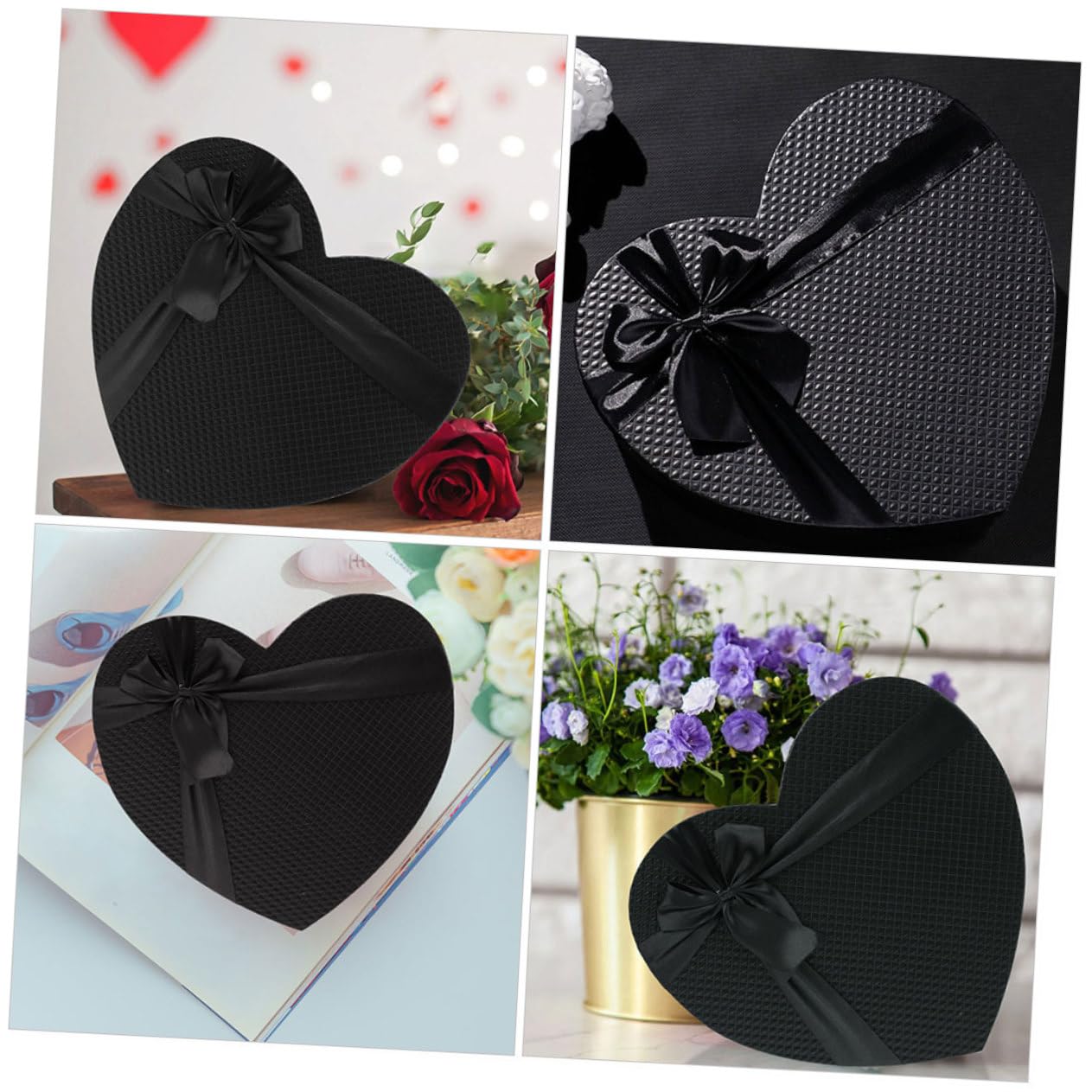 OFFIGAM 2stücke Herzförmige Geschenkbox Aus Pappe Kompakt Und Leicht Für Ohrringe Armbänder Halsketten Und Kleine Gegenstände Für Verlobungsgeschenke Jubiläen Und Hochzeitsanträge