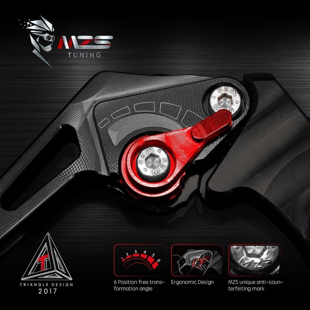 MZS Black Motorcycle Clutch Brake Levers Short Adjustable Compatible with GSX8S GSX8R GSX8TT GSX-8S GSX-8R GSX-8TT 2023-2025 / V-Strom 800 DL800 DL800DE VSTROM 2023-2025