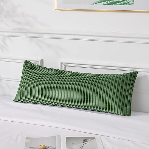 Miniatura 701 de UGASA - Juego de 2 fundas de almohada de terciopelo a rayas, funda decorativa para cojín con cremallera oculta para el hogar, sofá, dormitorio,