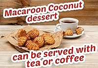 Vista 2 de Macaroon Coco - Calidad Premium - Macarrones orgánicos - Delicioso y distintivo sabor a yogur de coco - Galleta de yogur - Sabrosas golosinas