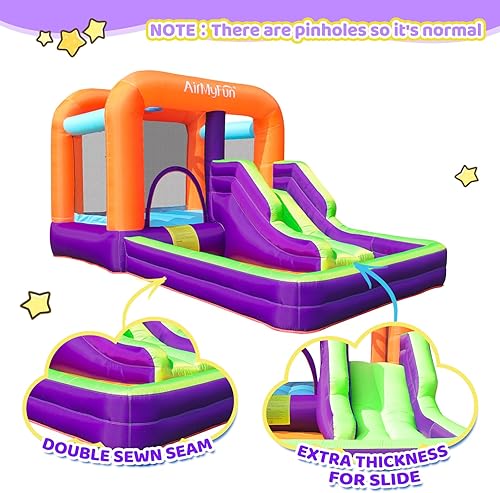 Miniatura 6 de AirMyFun Casa hinchable inflable para niños al aire libre, castillo hinchable inflable para niños grandes, casa de rebote para niños con soplador