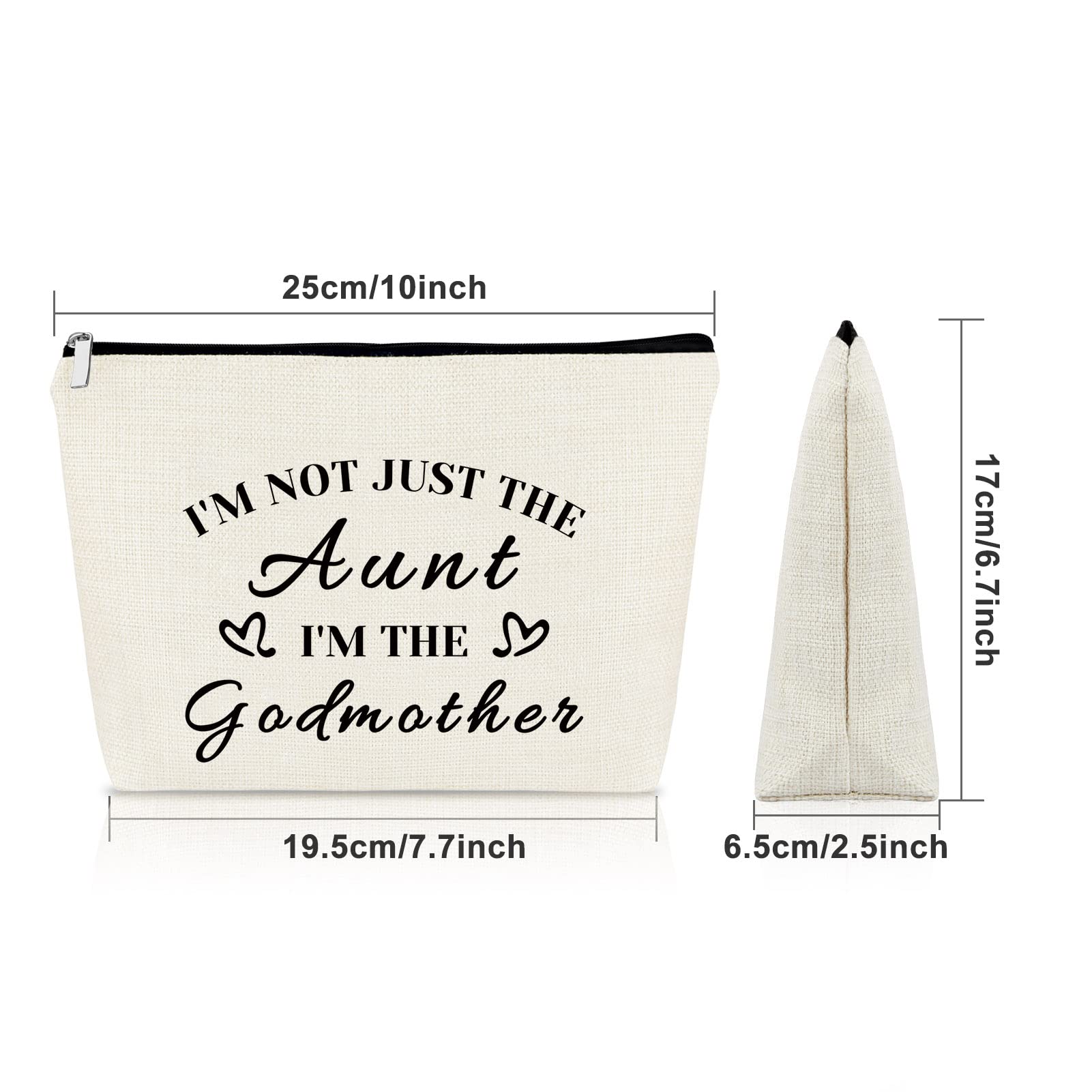 Sazuwu Godmother Aunt Gifts Godmother Gifts from Godchild Baptism Makeup Bag Aunt Christian Proposal Cosmetic Bag Birthday Christmas Mother’s Day Present Travel Pouch