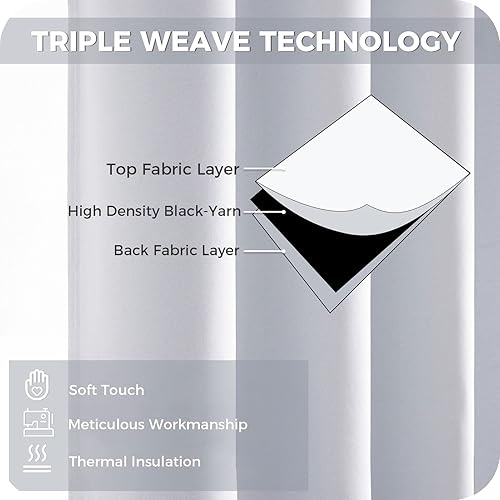 Miniatura 6 de Grichril Cortinas opacas extralargas  Cortinas de sala de estar de 2 pisos de altura  Cortinas altas para techo alto o ventana larga  144 168 192