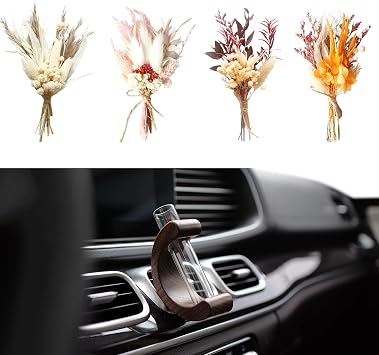 Air Vent Clip Bud Vase, Mini Plant Propagation Station, Boho Car Decor Accessories, Gifts for Women Set B