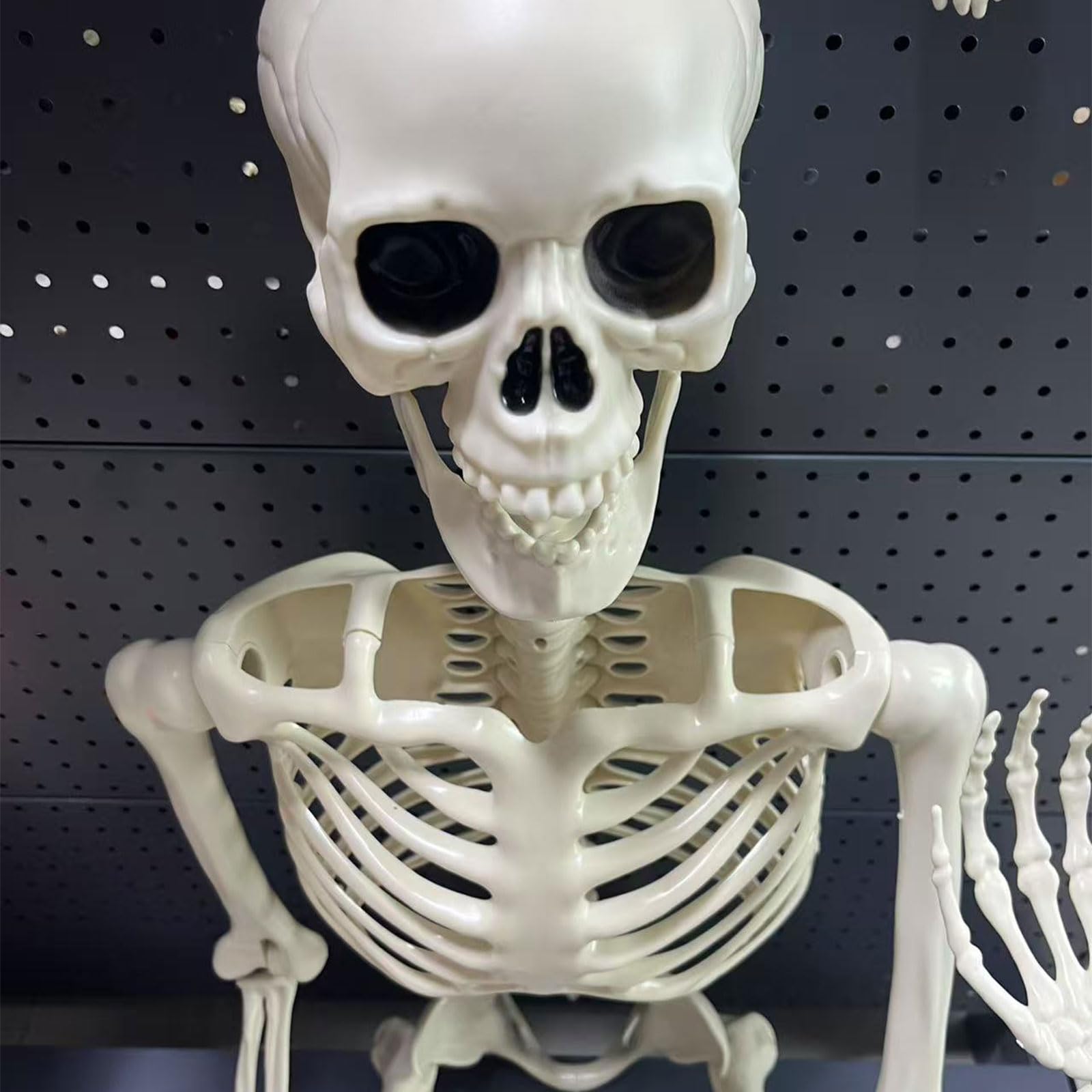 Esqueleto de halloween de tamaño real con conexiones flexibles, resistente para interiores/exteriores, para fiestas al aire libre, decoración del hogar
