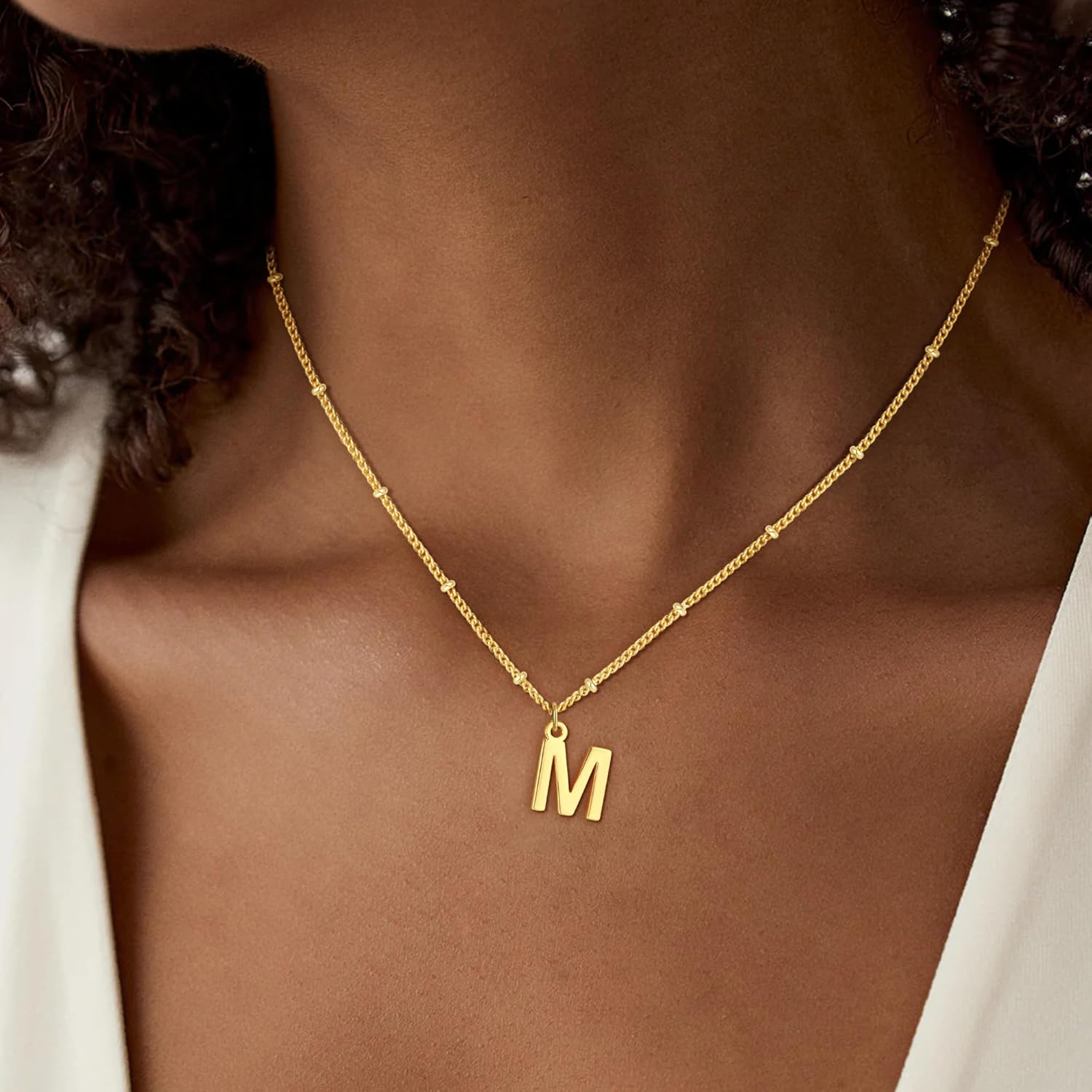 Initial Necklaces for Women Girls, Dainty 18K Gold Plated Letter Initial Necklace Teen Girl Gifts Trendy Stuff Non Tarnish Name Necklace Personalized Gifts for Women Girls Gold Jewelry - Image 3