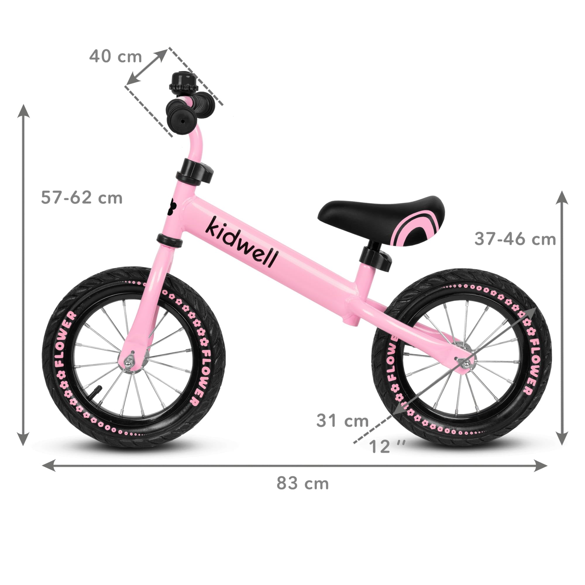 COIL Fahrrad-Laufrad Cruzer Puky Laufrad für Kinder ab 1 Jahr - 12-Zoll Eva-Reifen, Langlebiger Stahlrahmen, Höhenverstellbarer Sattel und Lenkrad, Leichtgewicht, Sicher und Robust