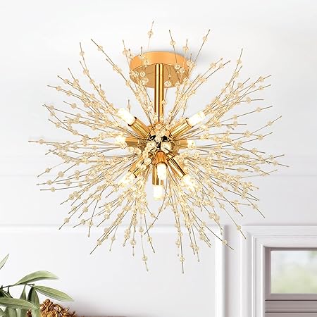 Feuerwerk Kronleuchter 62cm - 6x G9 LED Deckenleuchte Modern