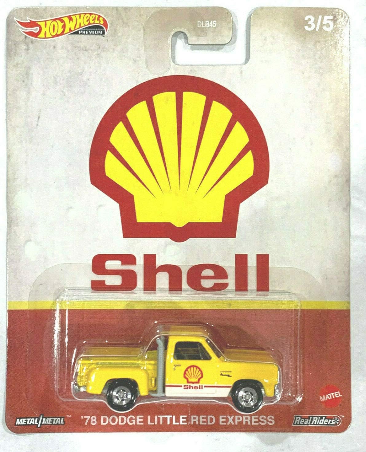 DieCast Hotwheels Premium Real Riders (78 Dodge Little Red Express) 3/5 Yellow