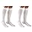 Truform 30-40 mmHg Compression Stockings for Men and Women, Knee High Length, Closed Toe, White, 2X-Large (multipack)