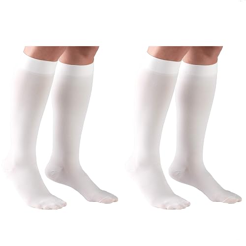Truform 30-40 mmHg Compression Stockings for Men and Women, Knee High Length, Closed Toe