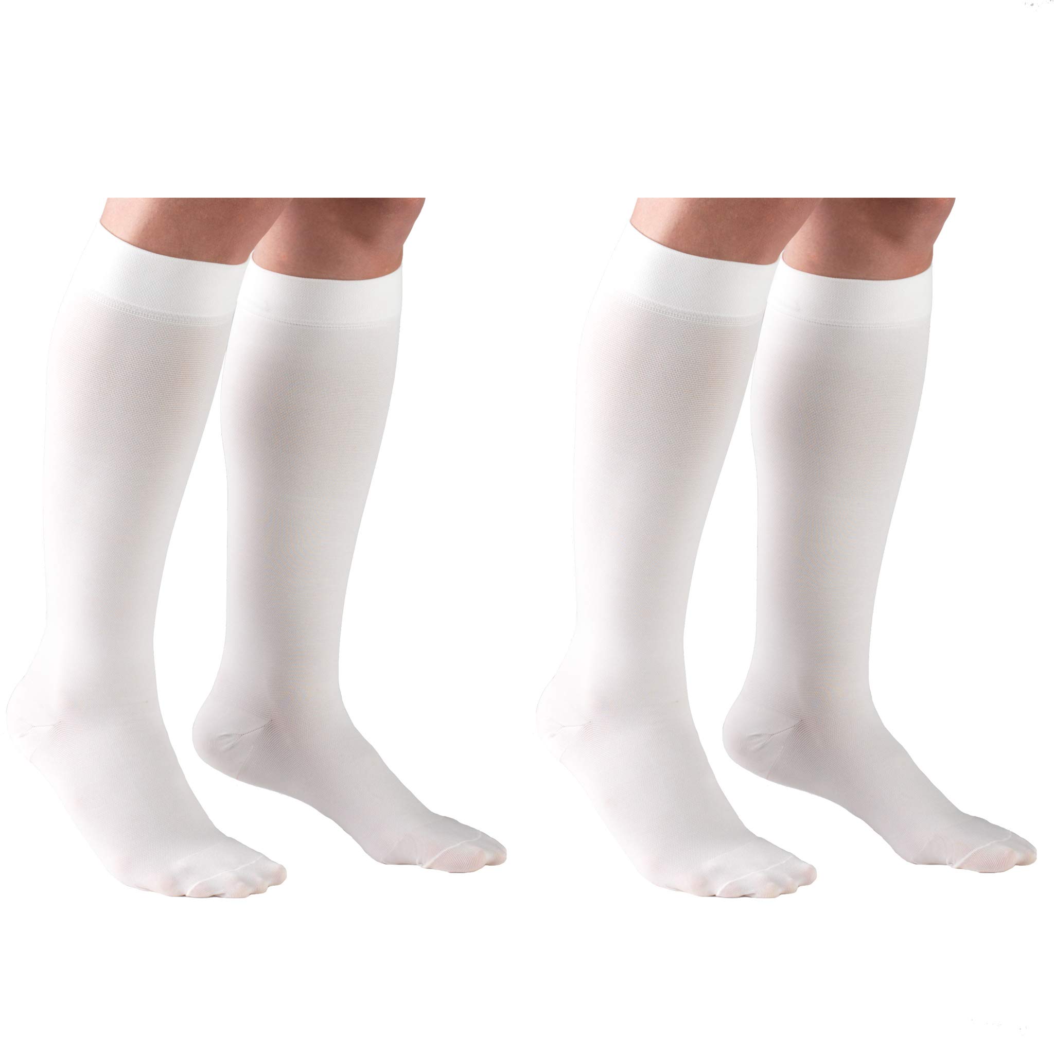 Truform 30-40 mmHg Compression Stockings for Men and Women, Knee High Length, Closed Toe